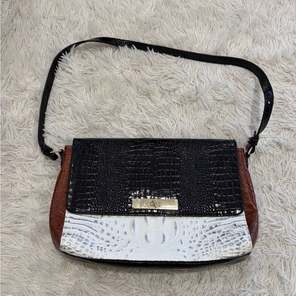 Brahmin Thea Halo Amado Crocodile & Snakeskin Embossed Leather - NWOT